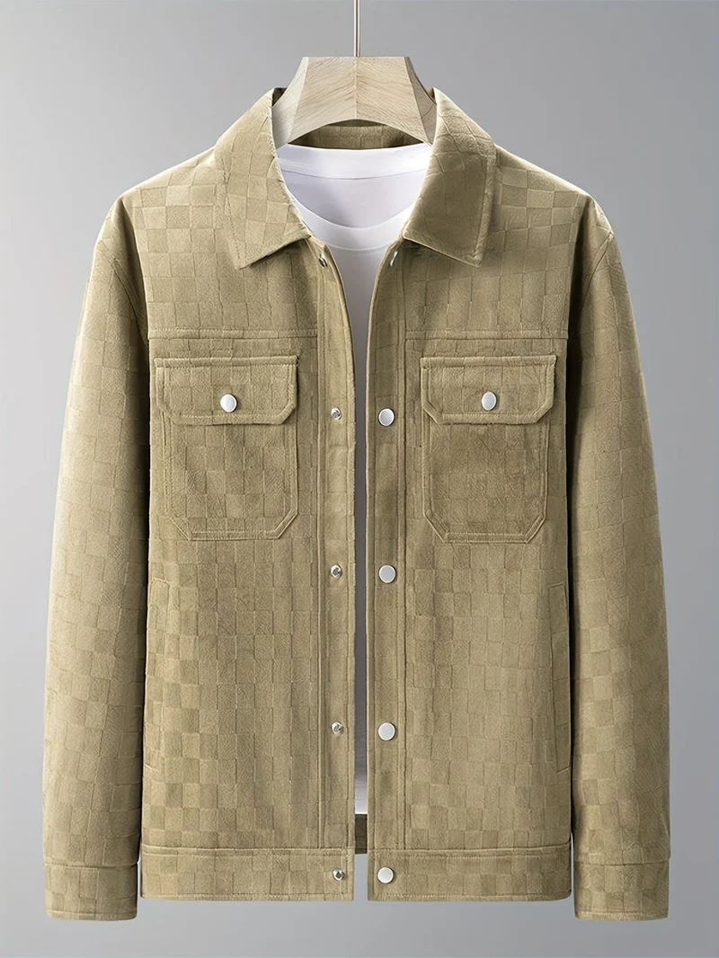 Checkered Suede Jacket