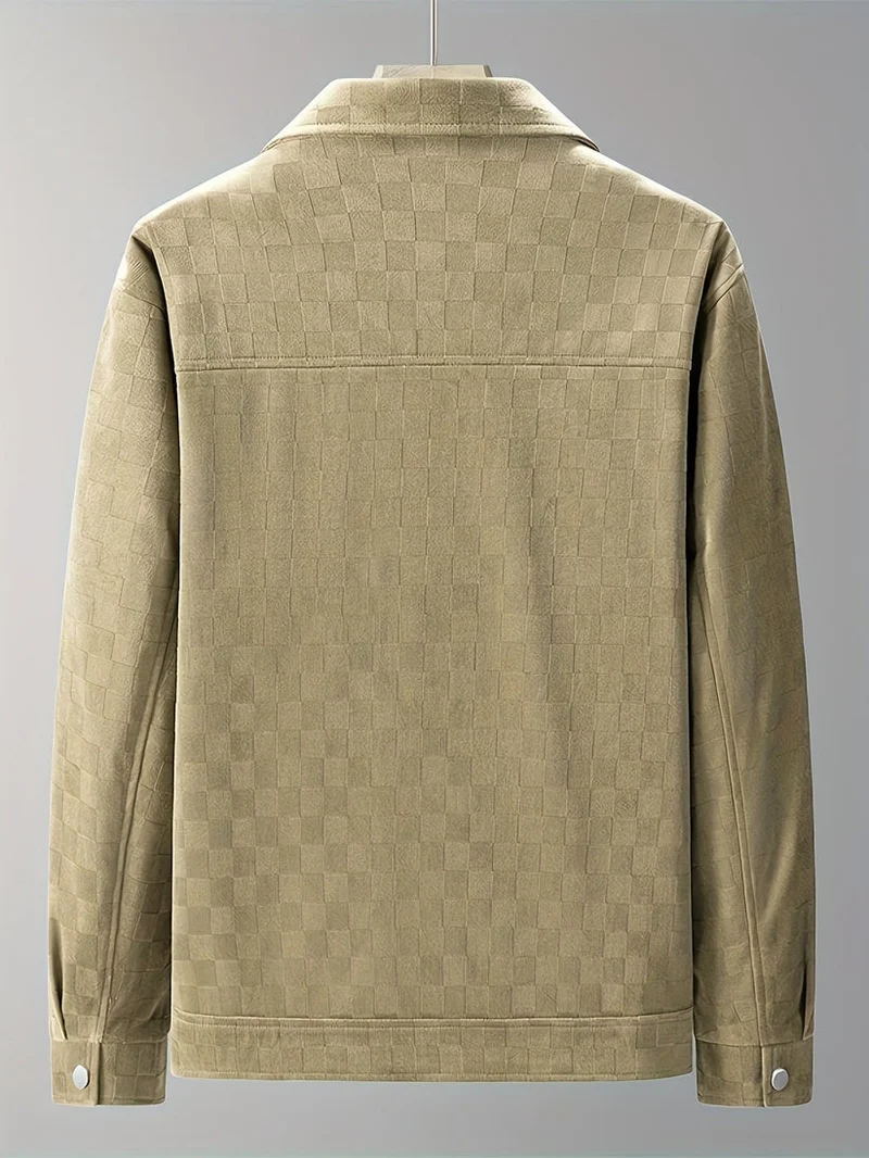 Checkered Suede Jacket