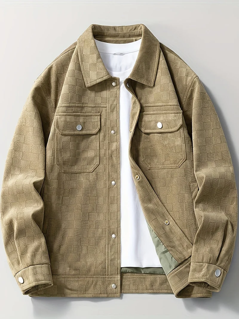 Checkered Suede Jacket
