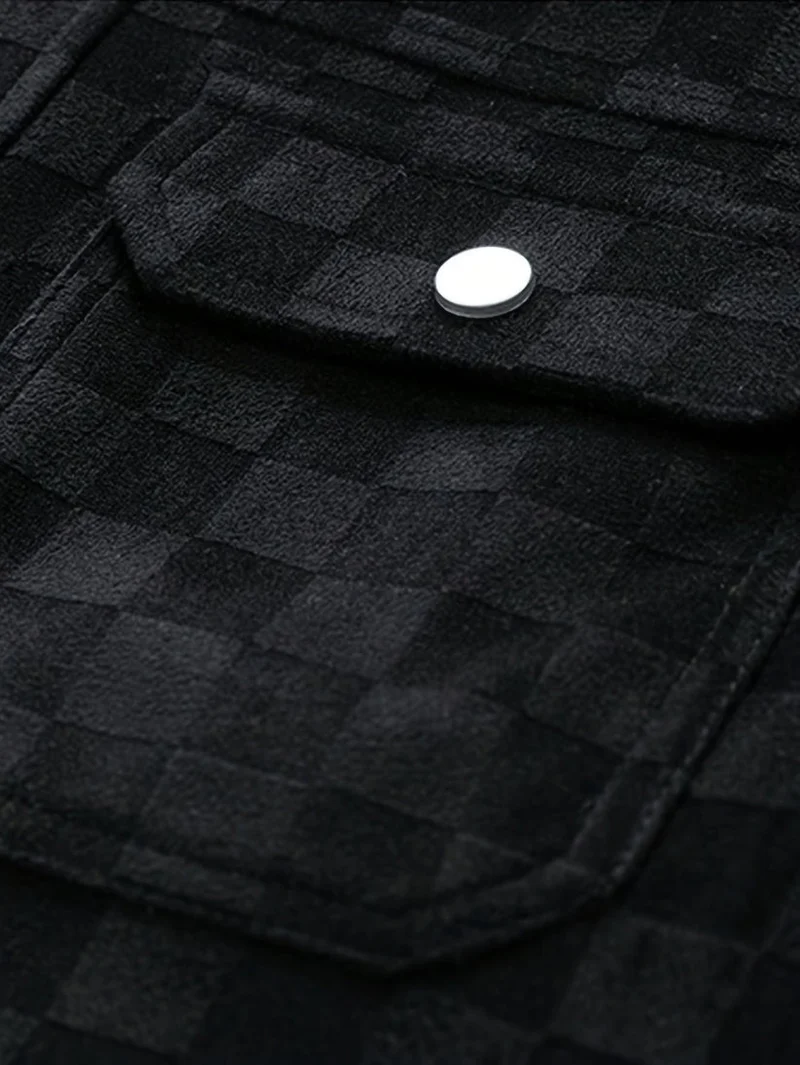 Checkered Suede Jacket