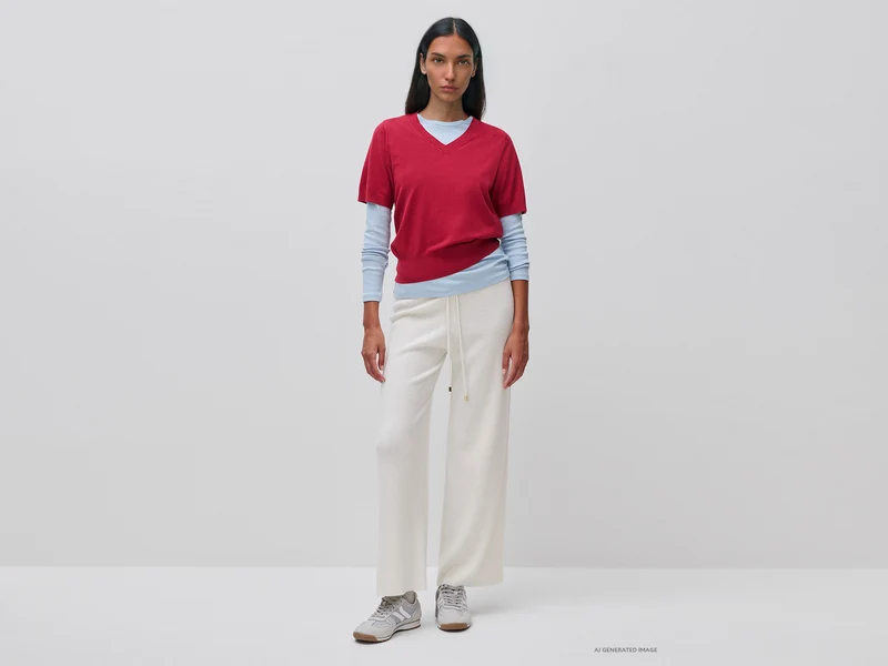 Kurzärmeliger Trikotpullover