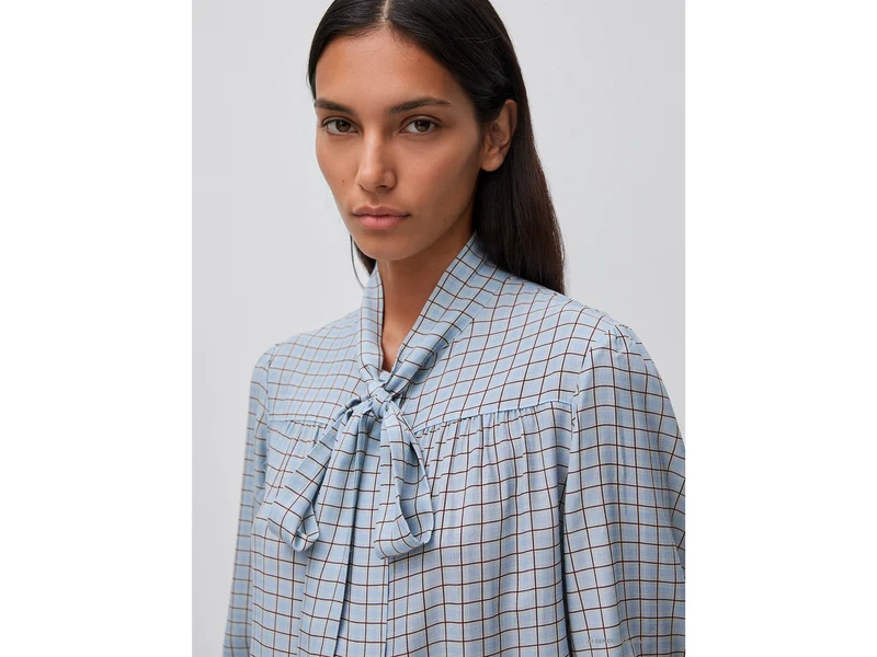 Vichy-Bluse mit Schleife
