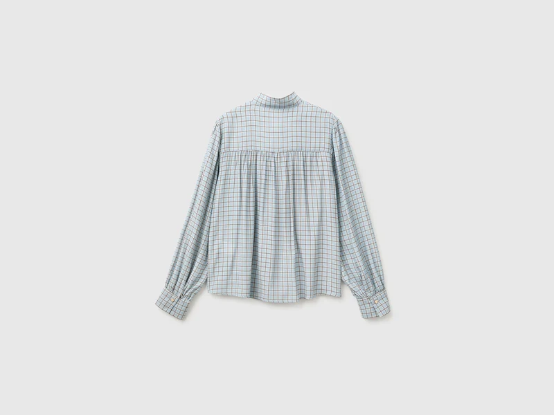 Vichy-Bluse mit Schleife