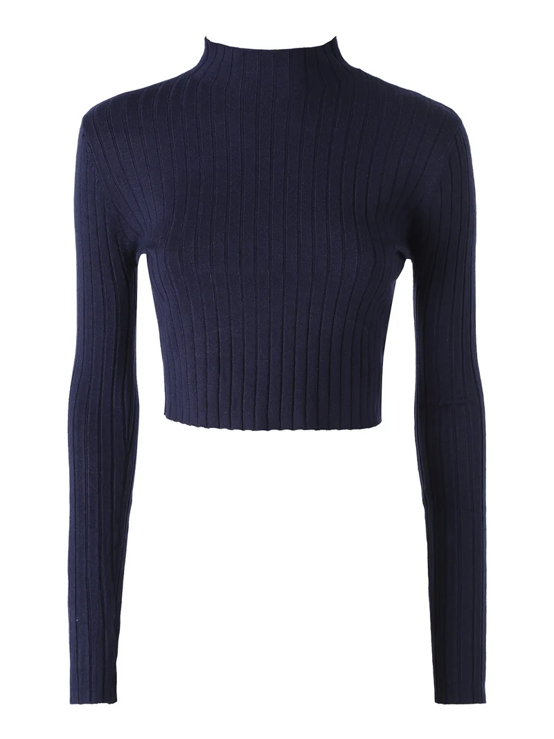 Maglia donna lupetto - blu scuro