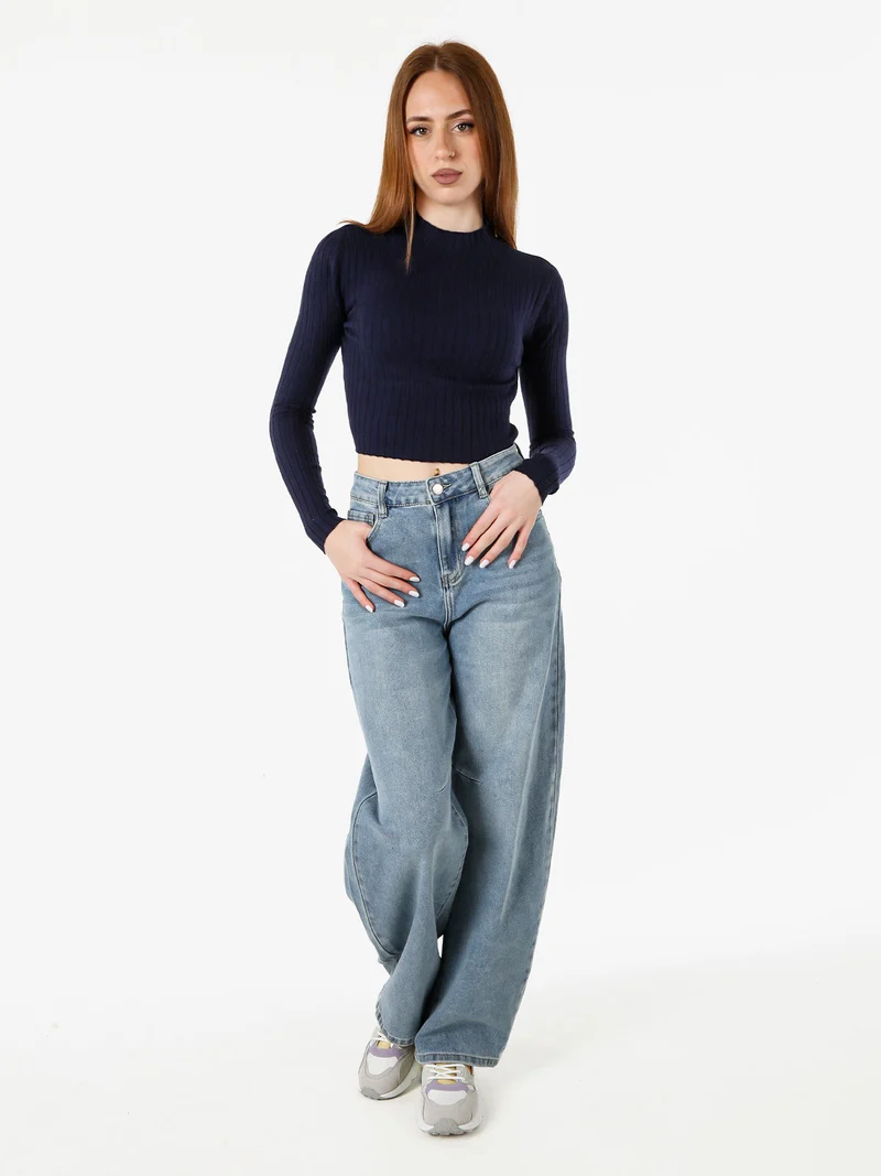 Maglia donna lupetto - blu scuro