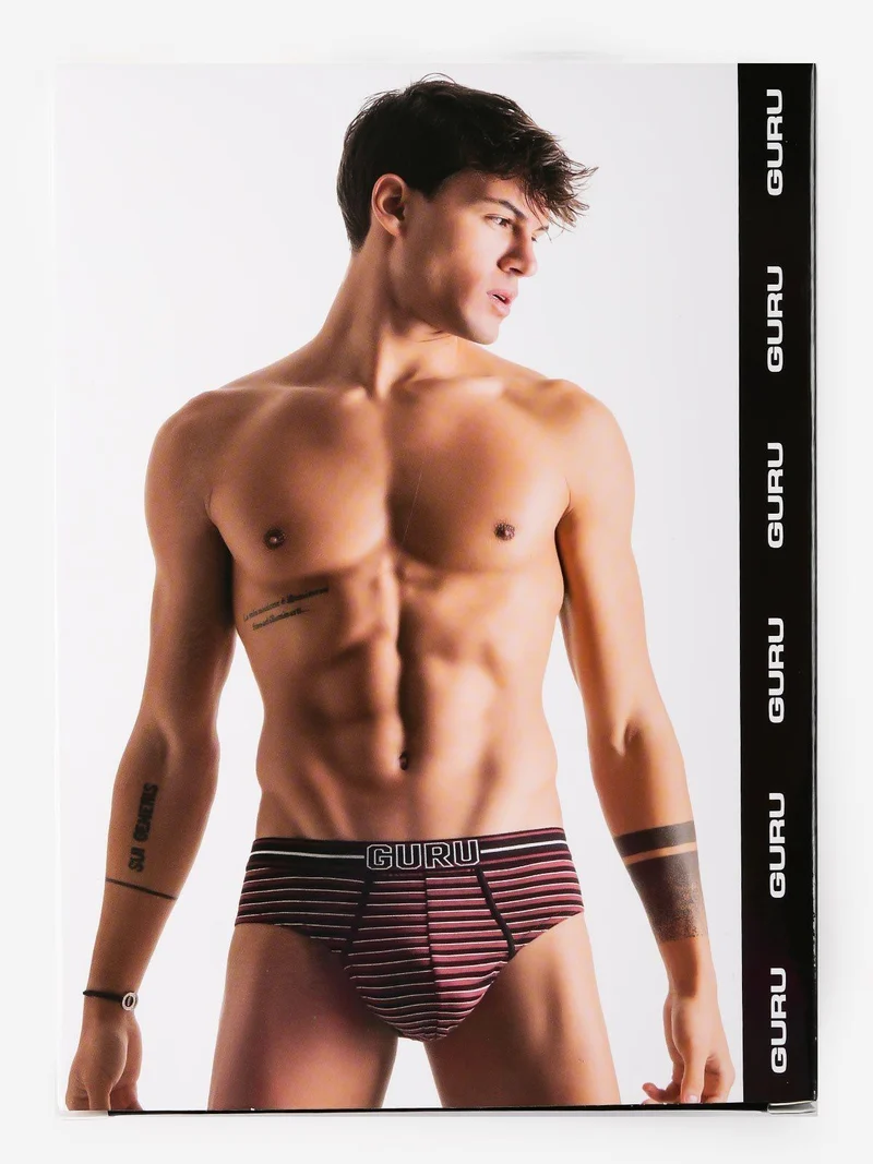 Slip uomo rigati - bordeaux