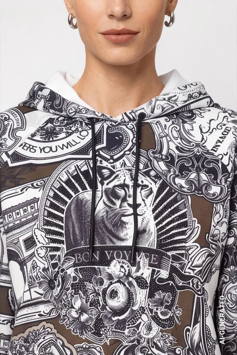 Sweatshirt mit Emblem-Muster