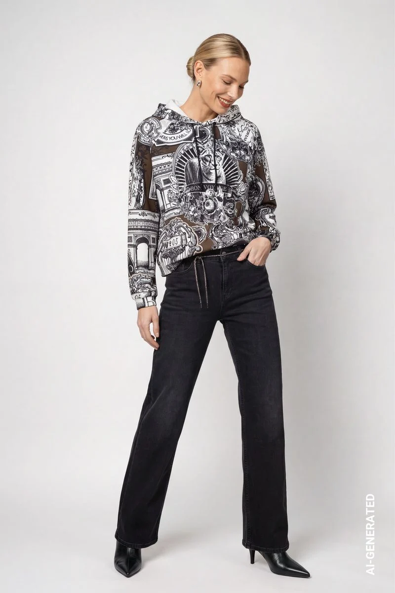 Sweatshirt mit Emblem-Muster