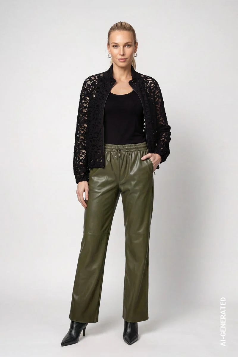 Strickjacke mit Spitze