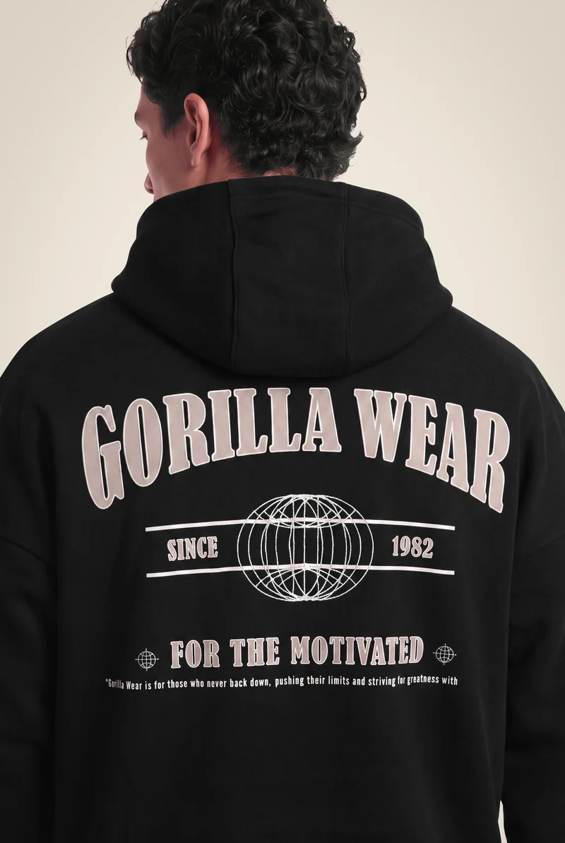 Scofield Zipped Hoodie - Black