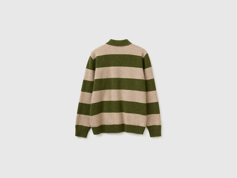 Gestreiftes Strickpolohemd