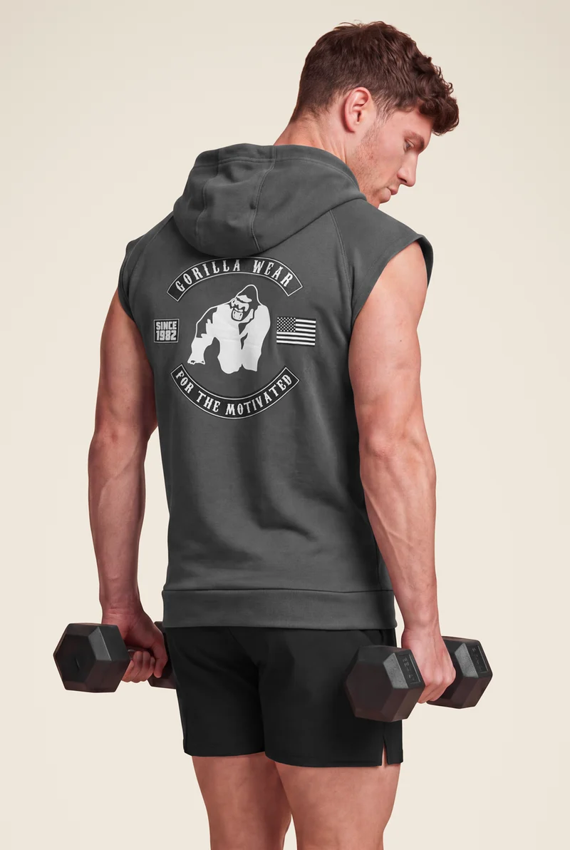 Huntley Sleeveless Hoodie - Dark Gray