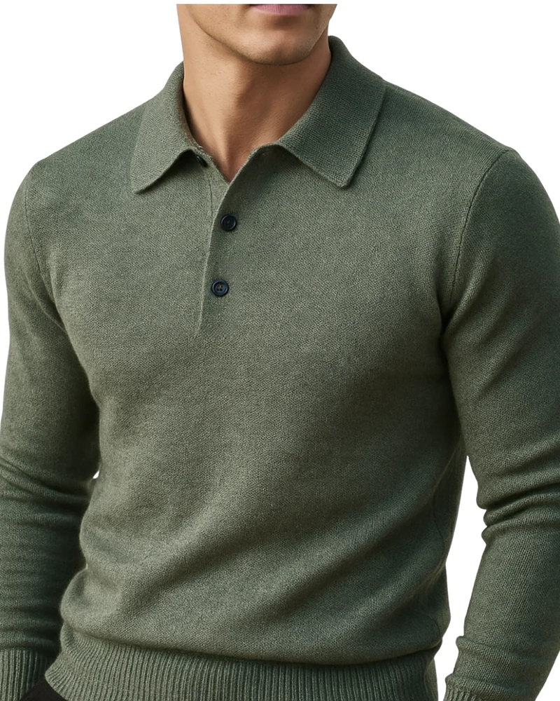 Elegant Wool Polo Shirt