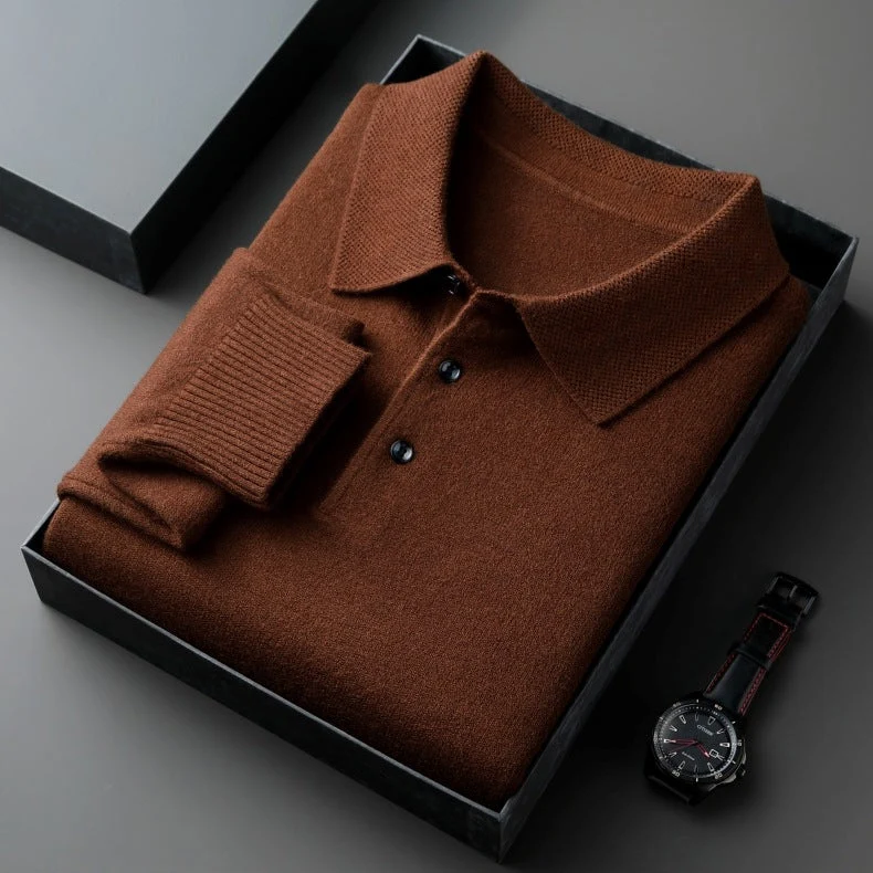 Elegant Wool Polo Shirt