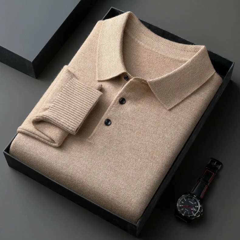 Elegant Wool Polo Shirt