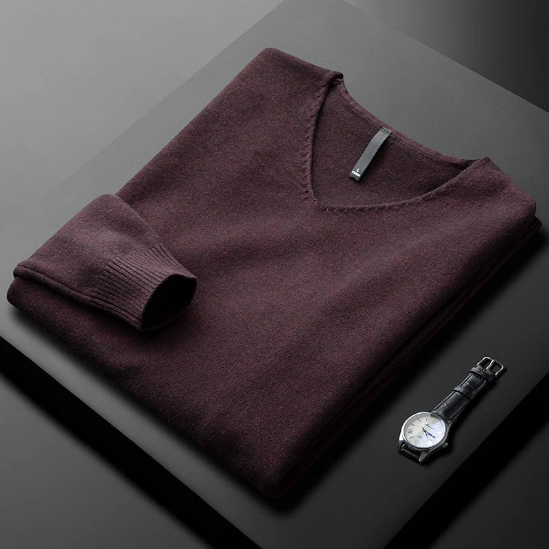 Elegant Cashmere V-Neck Sweater