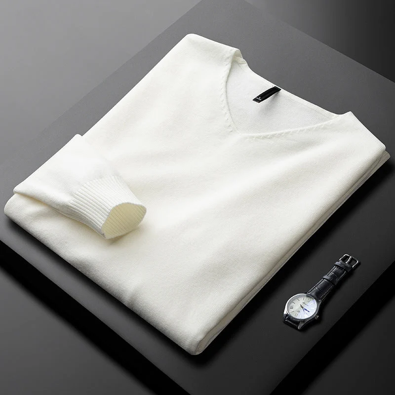 Elegant Cashmere V-Neck Sweater