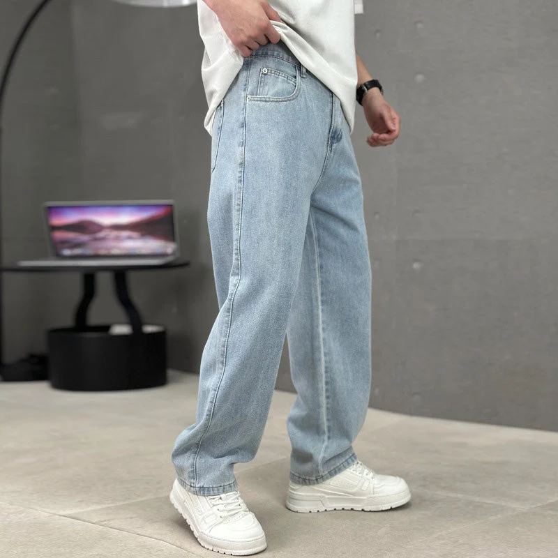 Herren Straight Leg Hose | Locker geschnittene Freizeithose mit klassischen Taschen