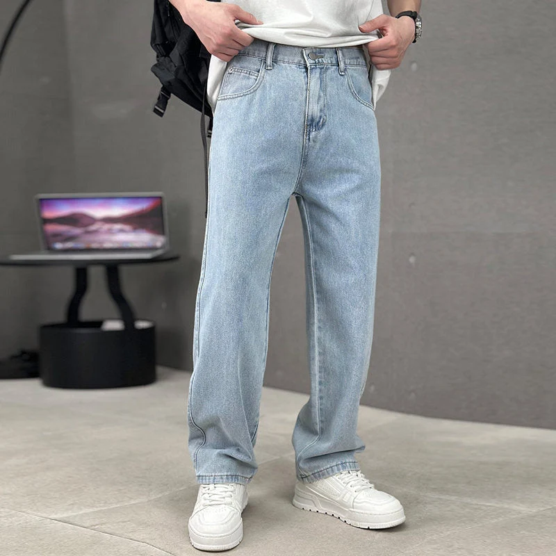 Herren Straight Leg Hose | Locker geschnittene Freizeithose mit klassischen Taschen