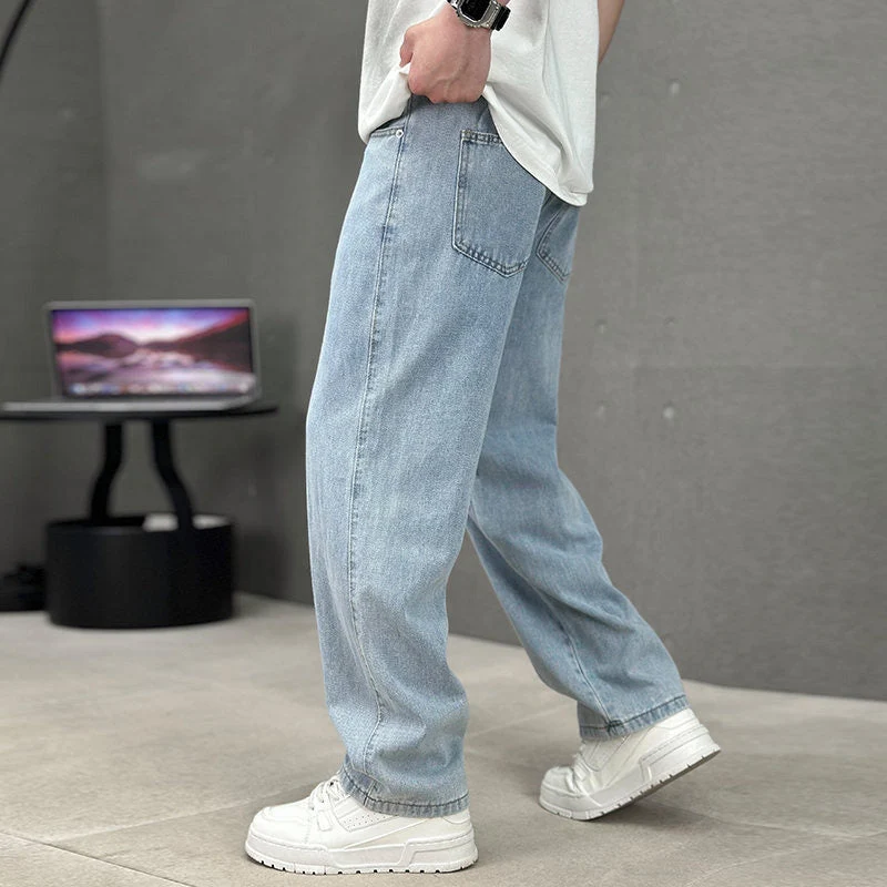 Herren Straight Leg Hose | Locker geschnittene Freizeithose mit klassischen Taschen