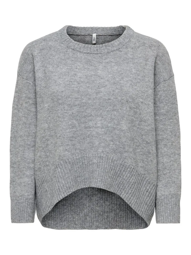 ONLALIVIA LS HIGH-LOW O-NECK NOOS KNT