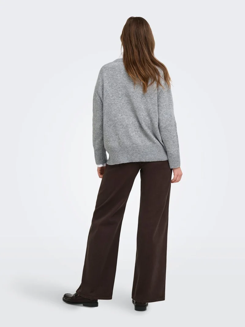 ONLALIVIA LS HIGH-LOW O-NECK NOOS KNT