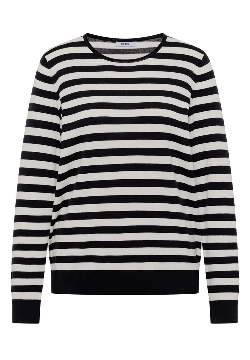 Pullover mit Rundhals und Streifen