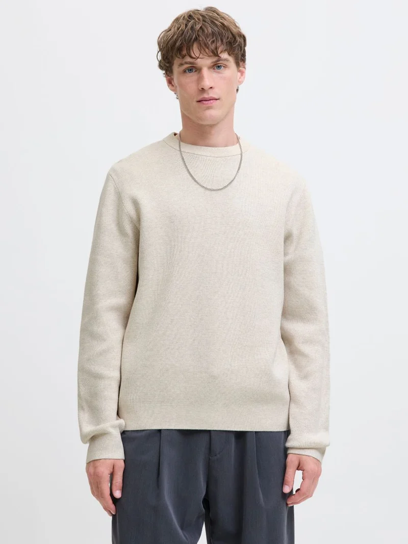 JPRBLAMILANO STITCH KNIT CREW NECK SN