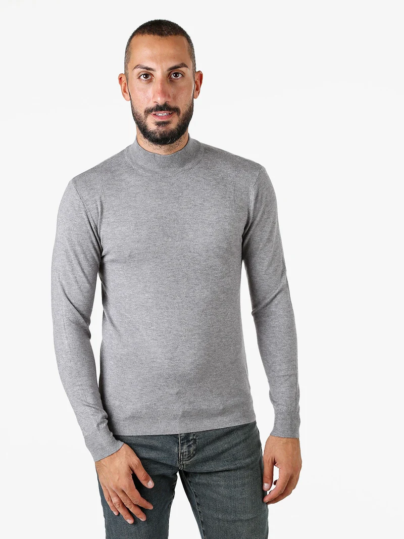 Maglia lupetto da uomo - grigio