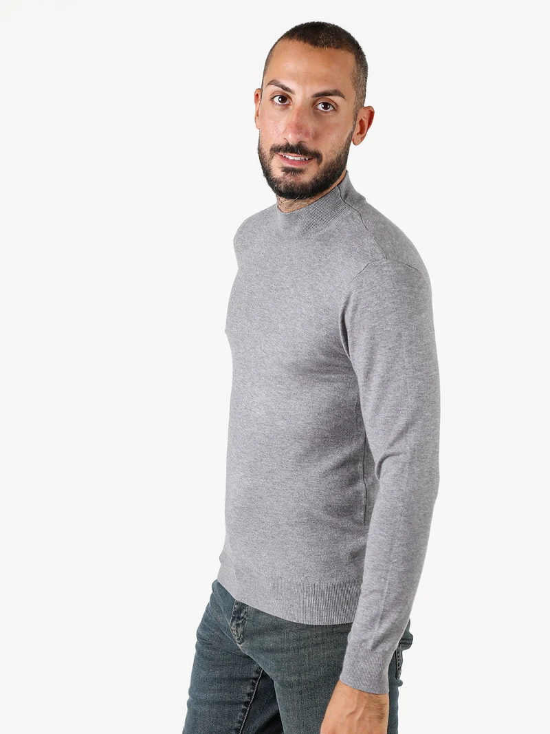 Maglia lupetto da uomo - grigio