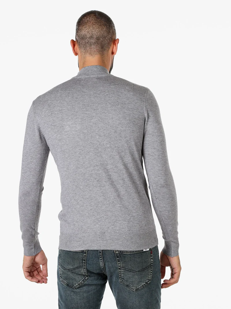 Maglia lupetto da uomo - grigio