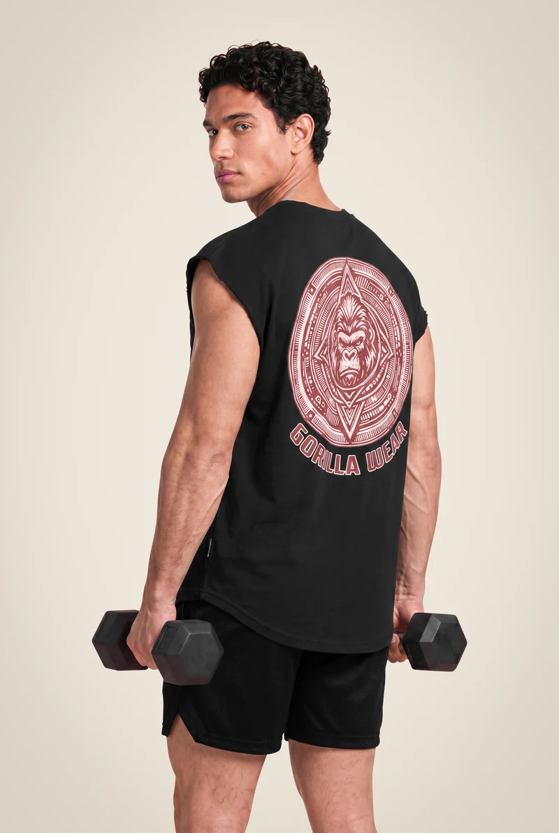 Bouse Cut Off Tank Top - Black