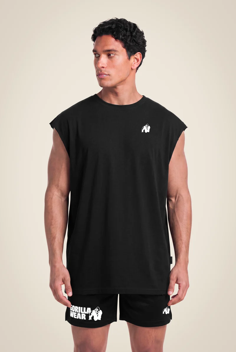 Bouse Cut Off Tank Top - Black