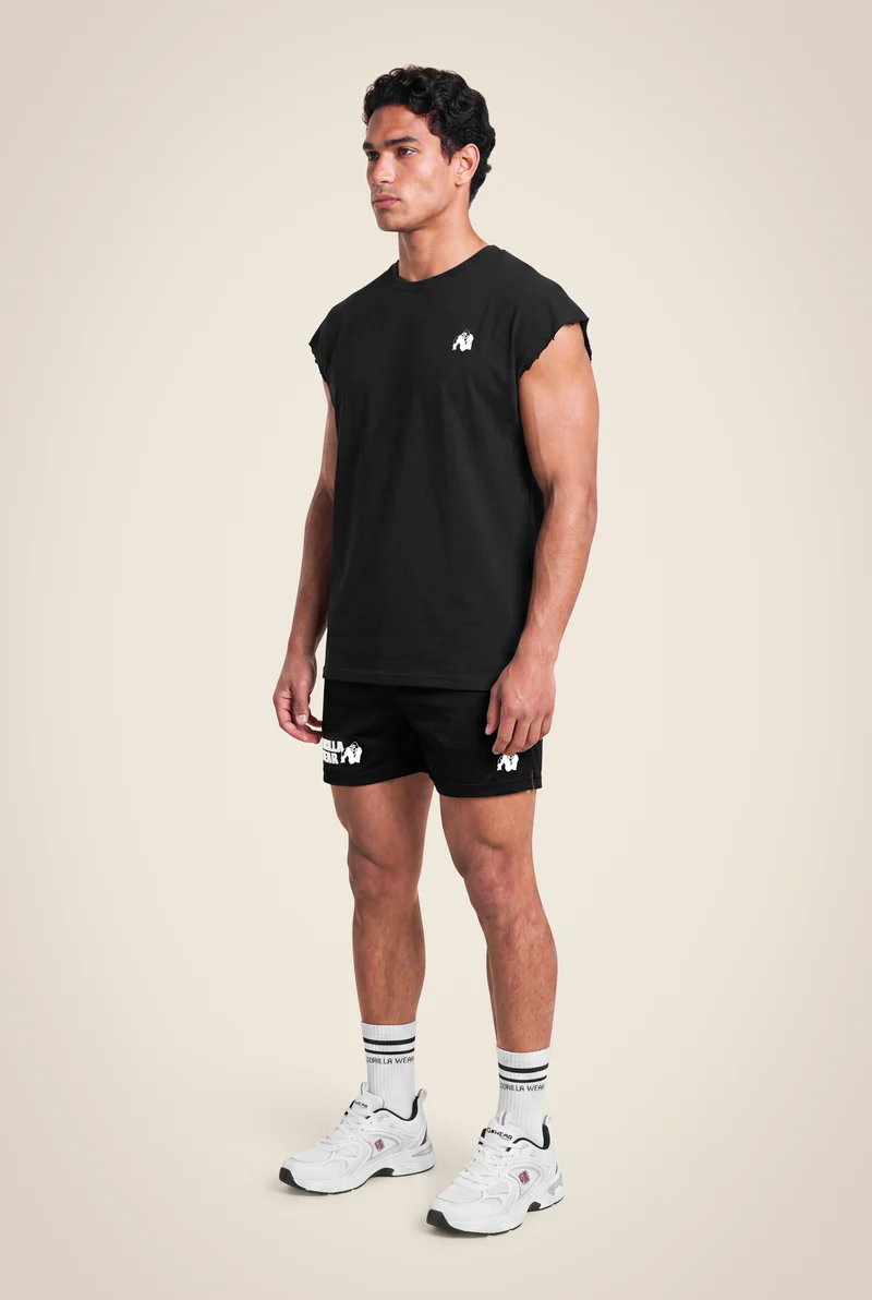 Bouse Cut Off Tank Top - Black