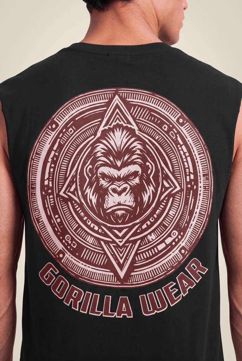 Bouse Cut Off Tank Top - Black
