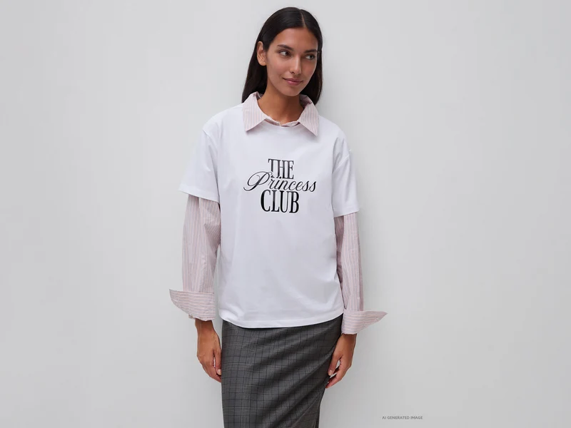 Übergroßes T-Shirt mit Aufdruck