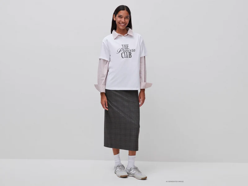 Übergroßes T-Shirt mit Aufdruck