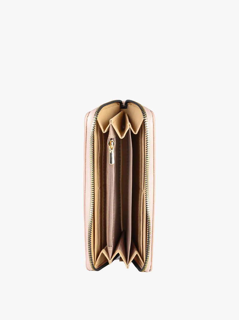 Portafoglio donna in ecopelle con zip - nudo