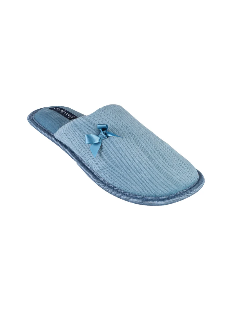 Pantofole invernali da donna in tessuto - azzurro