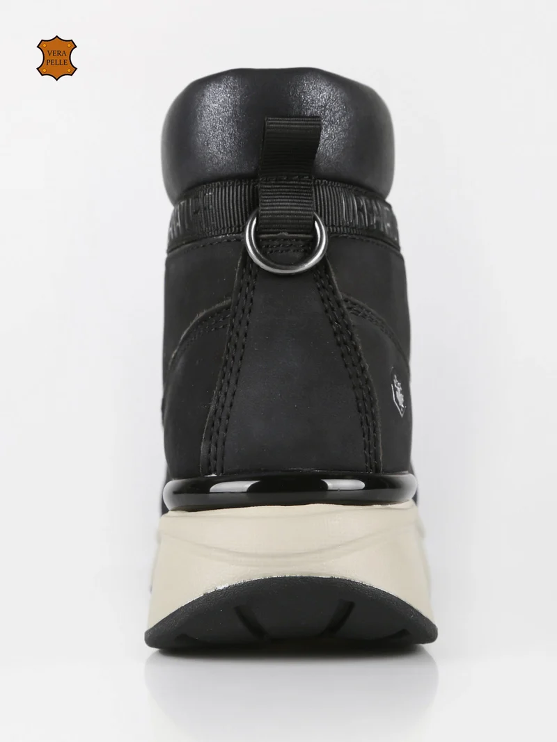 MERYL Scarponi donna in pelle nubuck - nero