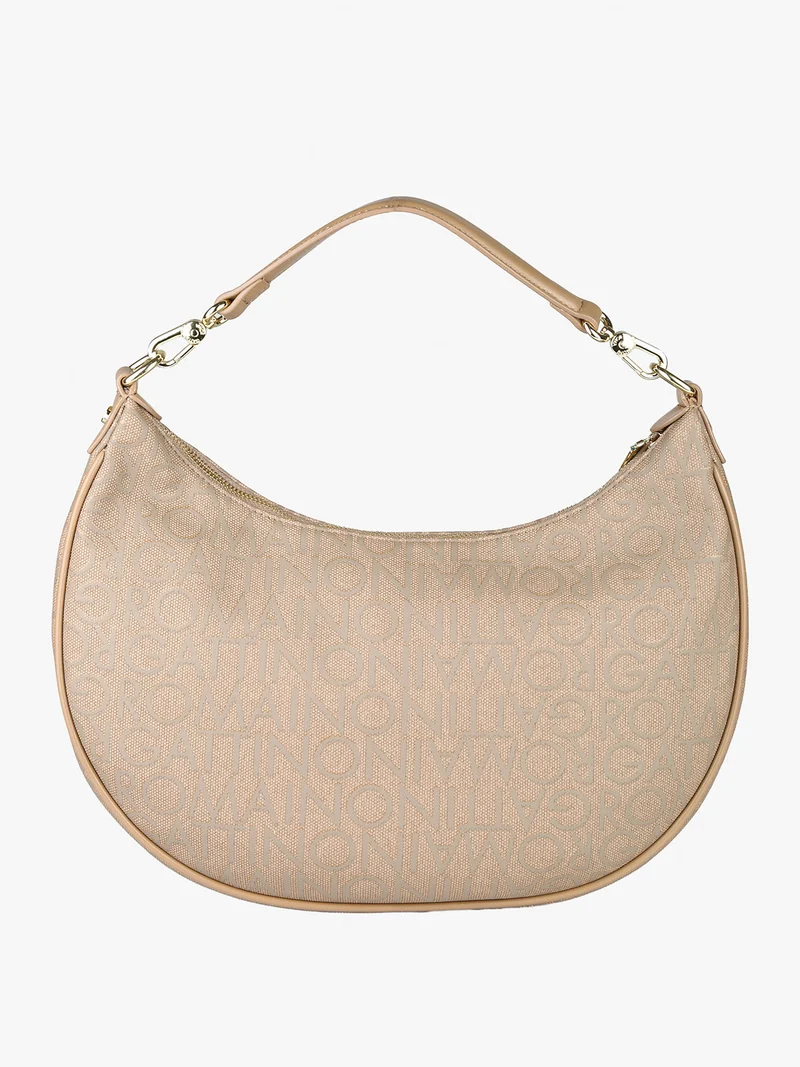 Borsa donna con stampe logo - taupe