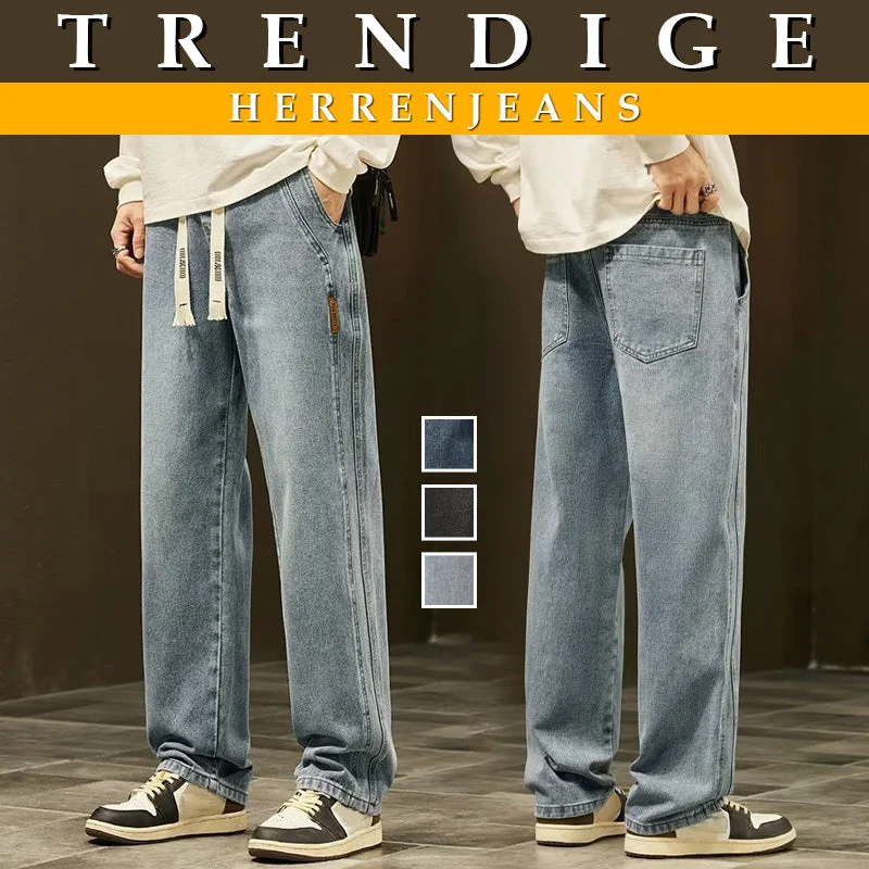 Herren Straight Jeans | Locker geschnittene Jeans mit geradem Bein