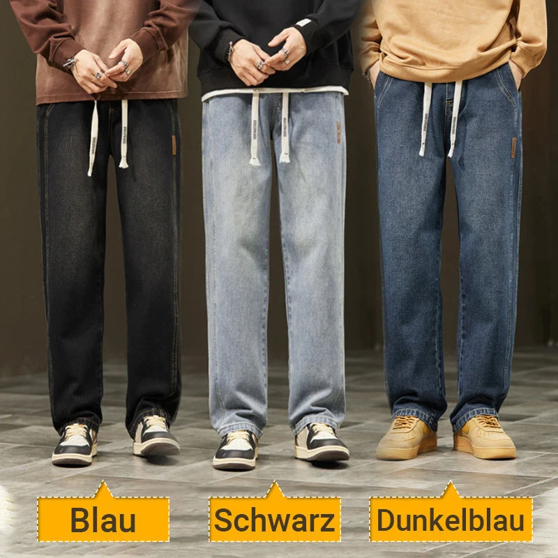 Herren Straight Jeans | Locker geschnittene Jeans mit geradem Bein