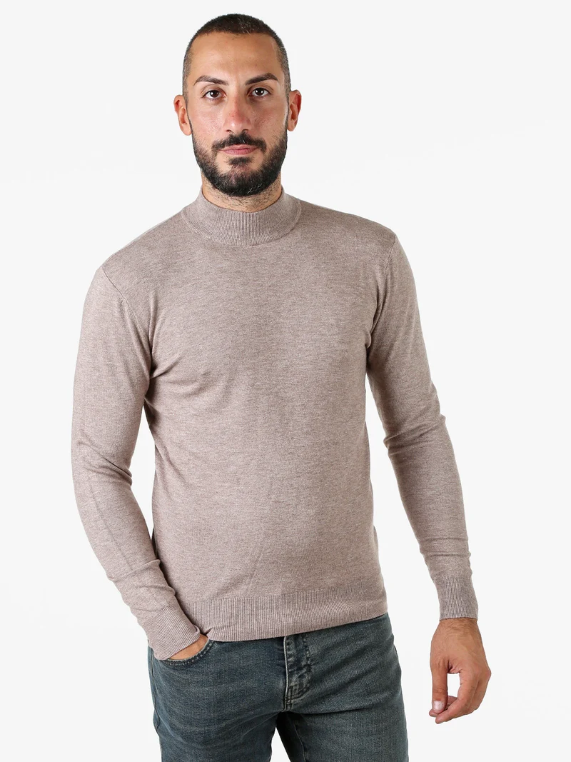 Maglia lupetto da uomo - sabbia