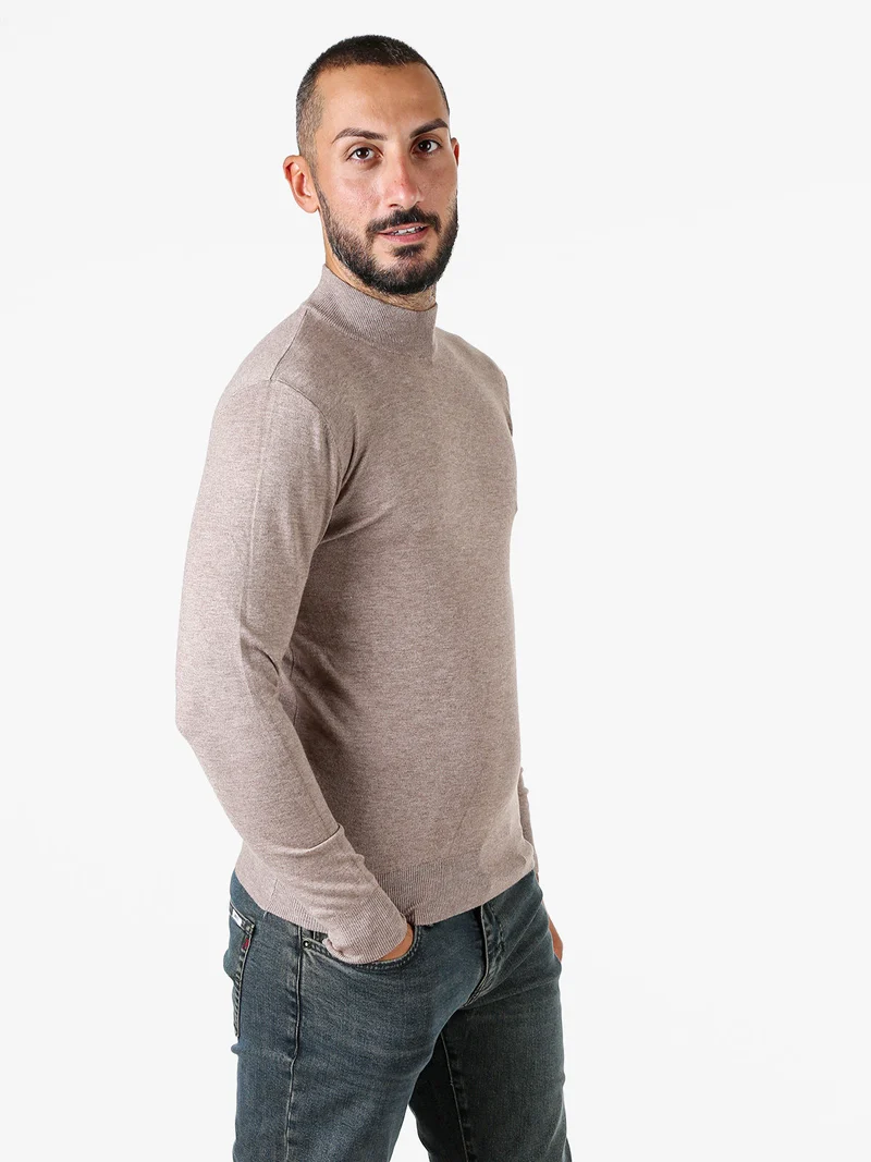 Maglia lupetto da uomo - sabbia
