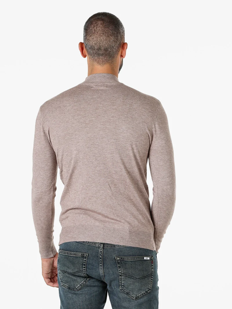 Maglia lupetto da uomo - sabbia