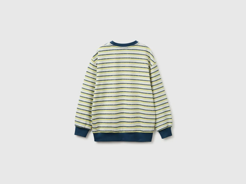 Übergroßes gestreiftes Sweatshirt
