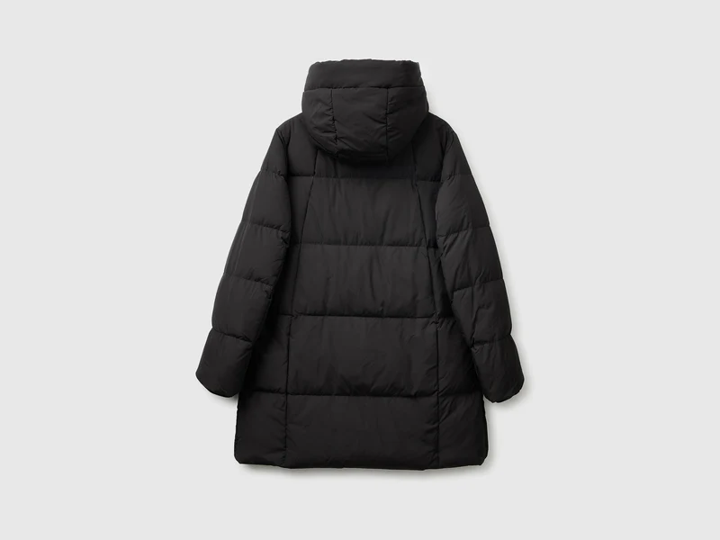 Midi Daunenjacke mit Kapuze