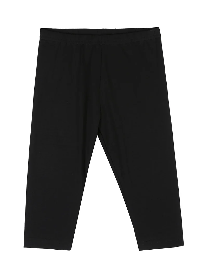 Completo da ragazza con t-shirt rigata e leggings a pinocchietto - rosa