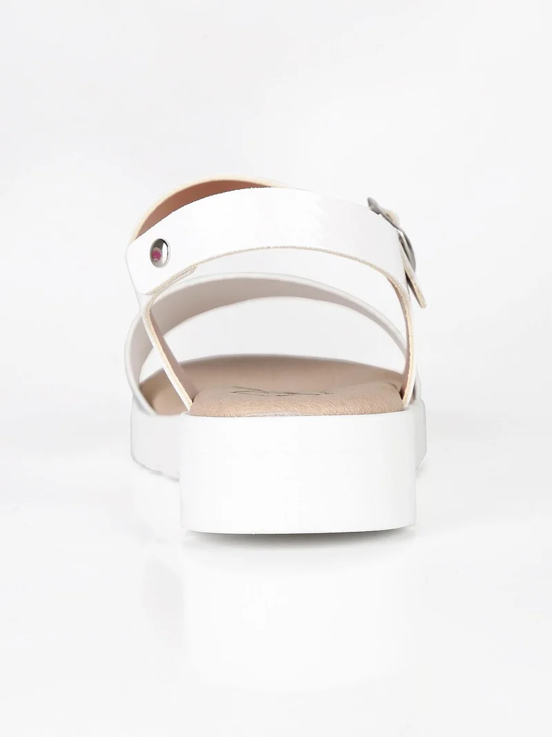 Sandaletti con zeppa - argento